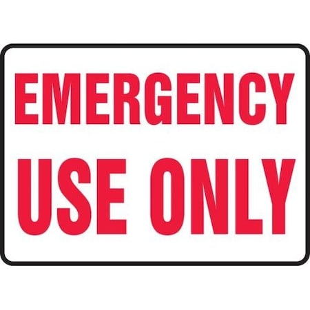 SAFETY SIGN EMERGENCY USE ONLY 10 X MFXG572XT